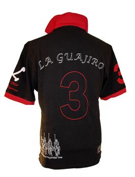 BOS FOOD EDITION Polo-Shirt La Guajiro, Kurzarm, schwarz/rot, Damen Gr. XL, 1 St