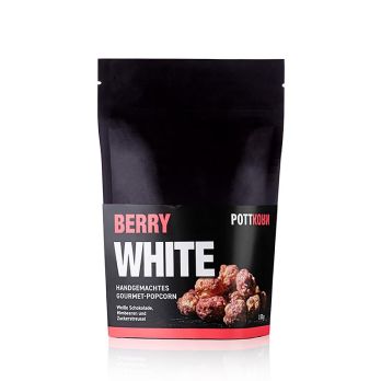 Pottkorn - Berry White, Popcorn mit weißer Schokolade und Himbeeren, 150 g