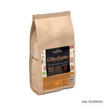 Valrhona Cuvee Cote Ivoire, Milch Couverture, 56% Kakao, Callets (44772) BIO, 3 kg