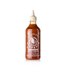 Chili-Sauce - Sriracha ohne MSG, scharf, mit Knoblauch, Squeeze Flasche, Flying Goose, 455 ml