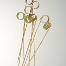 Bambus-Spieße, mit Loop (Ringende), 12cm, 100 St
