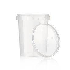 Kunststoffdose Circlecup, rund, mit Deckel, ø 95x120mm, 520ml, 1 St