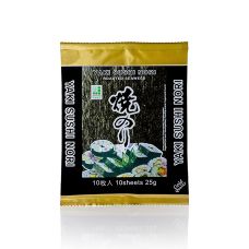 Yakinori ganze Größe, getrocknete Algenblätter, geröstet, Gold, 25 g, 10 Blatt