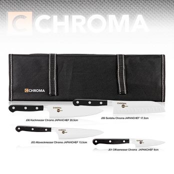 Chroma Azubi Messer Set Japanchef ( J01, J03, J06, J09 + Tasche KB1), 5 tlg.