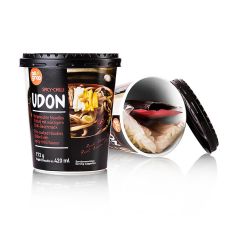 Instant Udon Cup Nudeln, Spicy Chili (scharf), Südkorea, Allgroo, 173 g
