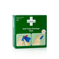 Soft Foam Bandage, Blue, 6x40cm (51011010) Cederroth, 10 St