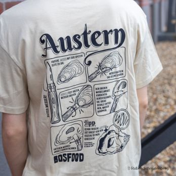  BOS FOOD T-Shirt Auster, Oversized, Farbe Sand, Größe M , 1 St