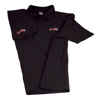 BOS FOOD Polo-Shirt, Kurzarm, Unisex, schwarz mit Bestickung, Gr. XL, 1 St