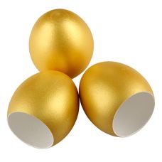 Leere Eierschalen, gold, zum Befüllen, 120 St