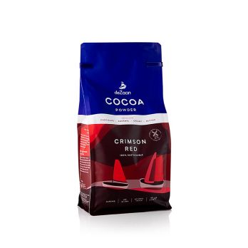 Crimson Red Kakao Pulver, schwach entölt, 22-24% Fett, deZaan, 1 kg