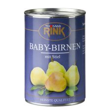 Baby-Birnen, leicht gezuckert, mit Stiel, ca. 7-9 St, 425 g