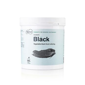 BLÄCK, Lebensmittelfarbe Schwarz aus Kokos Kohle, 500g, TÖUFOOD, 500 g