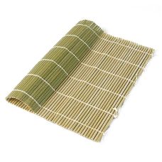 Bambus-Matte zur Sushi-Herstellung, grün, 27 x 27cm, flache Stäbchen, 1 St