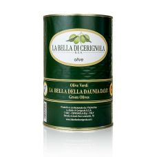 Grüne Riesen-Oliven, mit Kern, Bella di Cerignola, in Lake, 4,25 kg