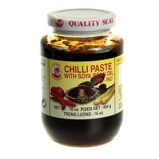 Chili-Paste - Nam Prik Pao, mit Sojabohnenöl, Cock Brand, 454 g