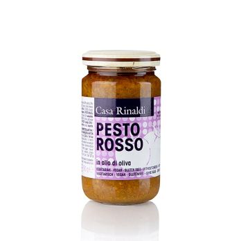 Pesto Rosso, Tomaten Pesto mit Olivenöl, vegan, Casa Rinaldi, 180 g