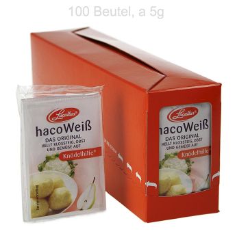 Haco Weiß, Kartoffel, Früchte & Gemüse Bleichmittel - Knödelhilfe, 500 g, 100 x 5g