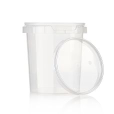 Kunststoffdose Circlecup, rund, mit Deckel, ø 133x130mm, 1200ml, 1 St