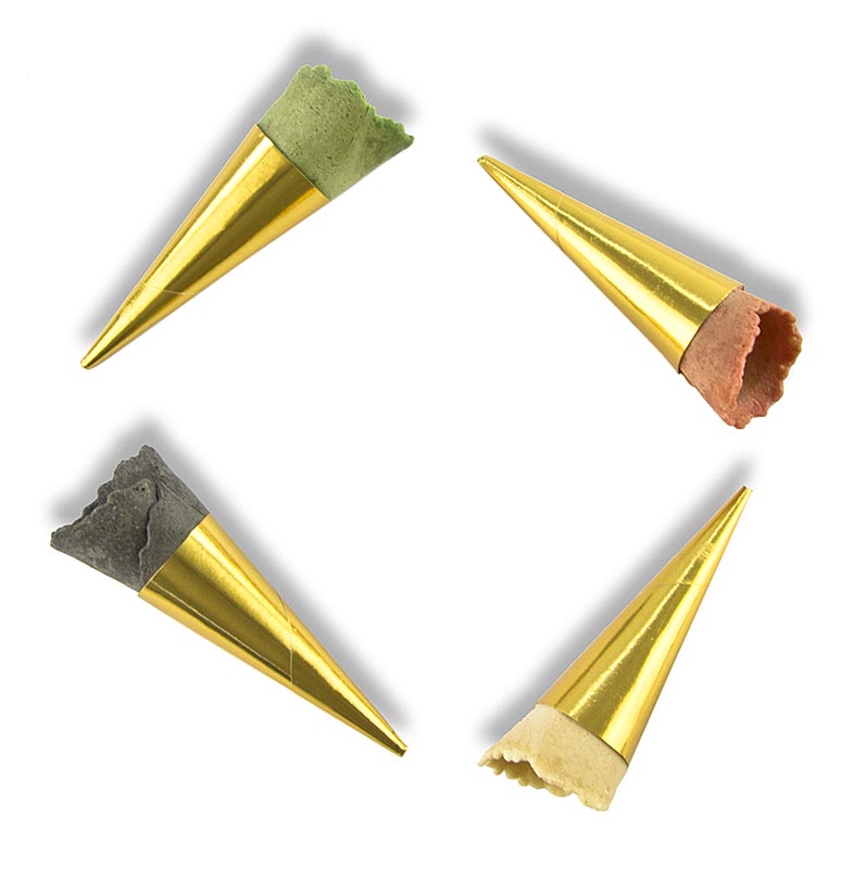 Mini-Hörnchen Gold, neutral, rot, grün, schwarz, ø 2,5x7,5cm, 1,3 kg, 180  St