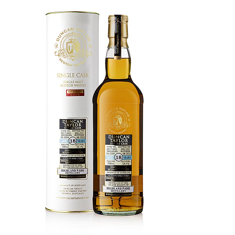 Single Malt Whisky Duncan Taylor BOS J., Park 18 ml | Onlineshop FOOD vol., Orkney, 700 Highland 54,1